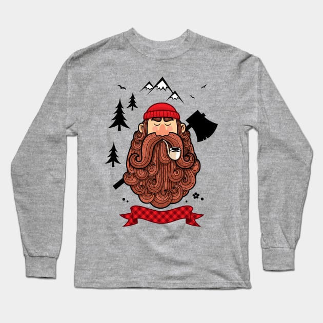 Lumberjack Long Sleeve T-Shirt by Malchev